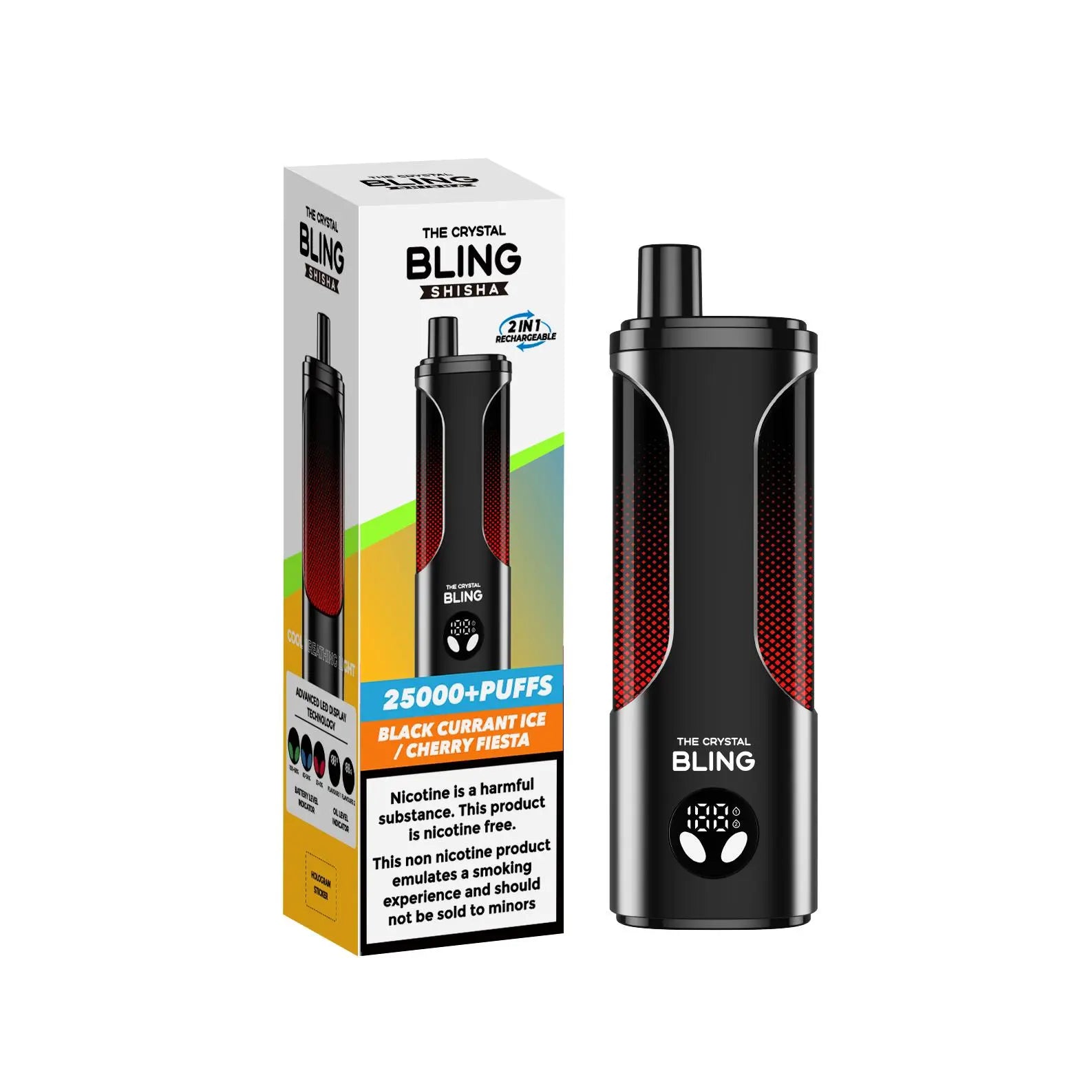 The Crystal Bling Shisha 25000 Disposable Vape Box of 5 - Vape wholesale supplies